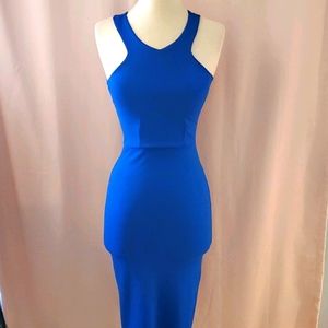 Blue Blush midi open back blue dress szS [830]